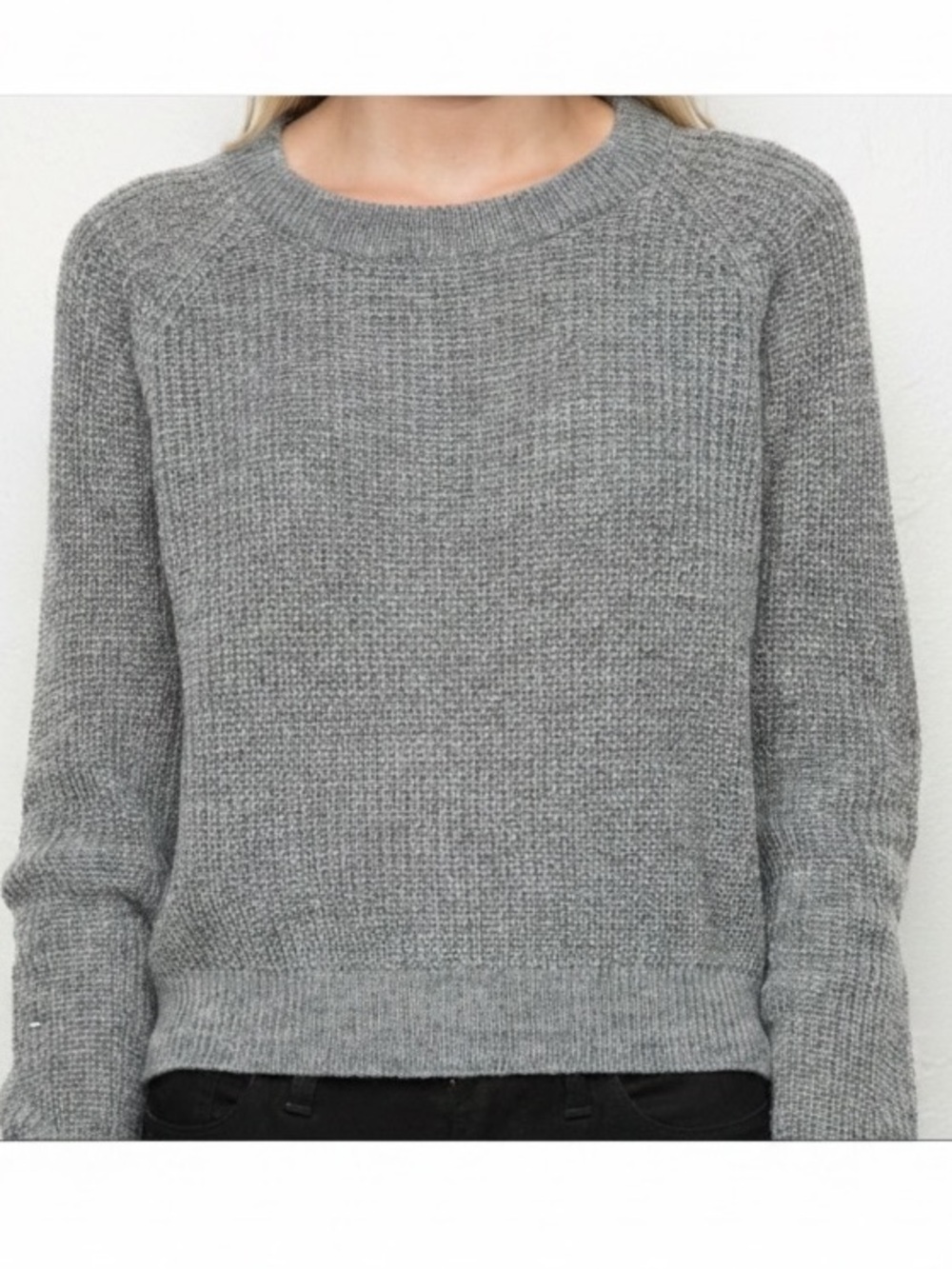 Brandy Melville Heather Gray Crewneck Sweater - One Size
